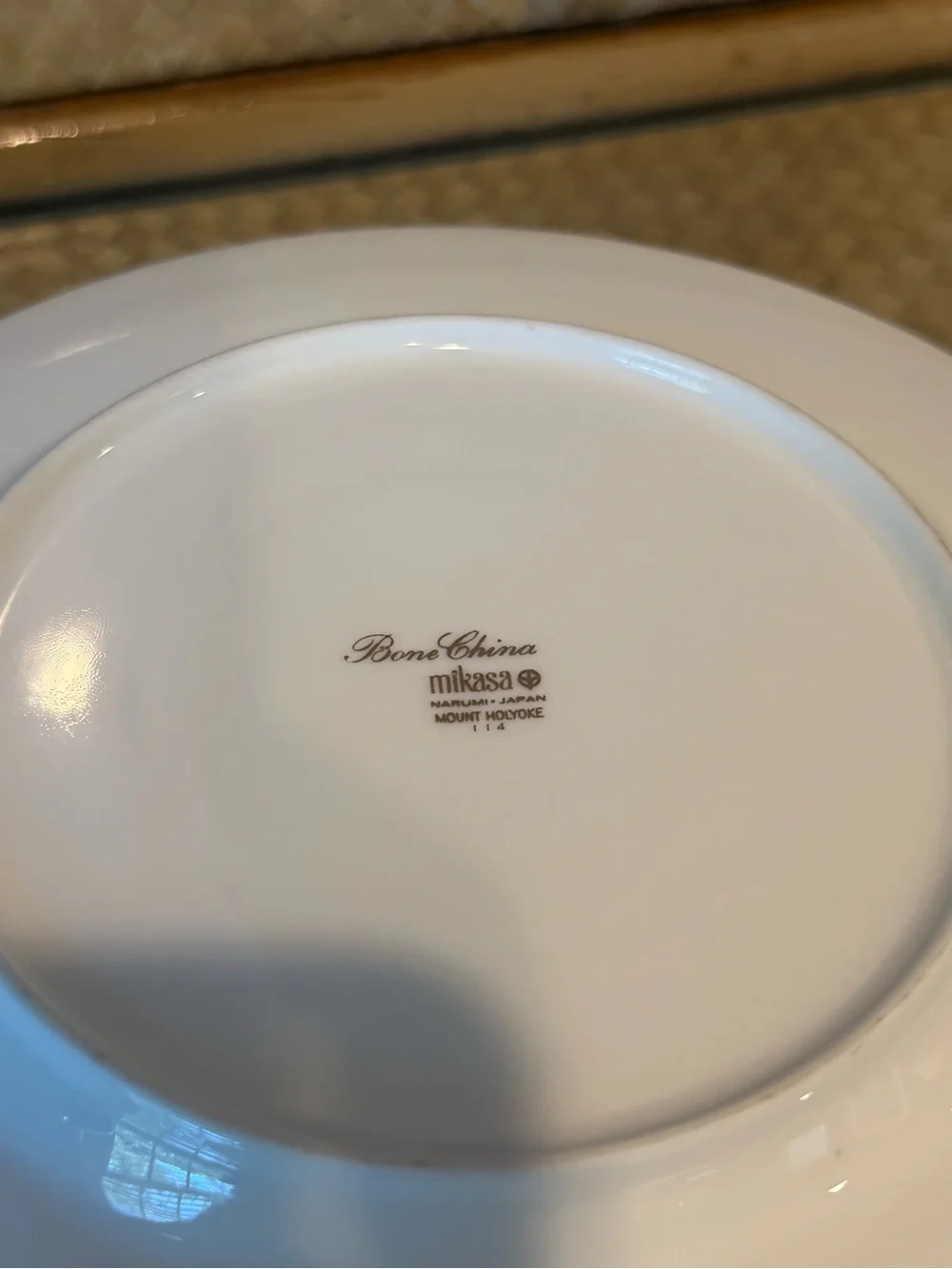 Vintage Mikasa Mount Holyoke Gravy Boat with Attached Plate